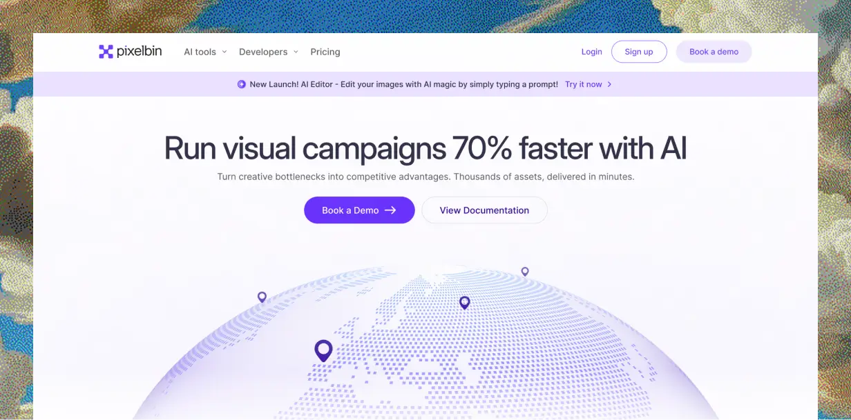 Pixelbin website: Run visual campaigns 70% faster with AI